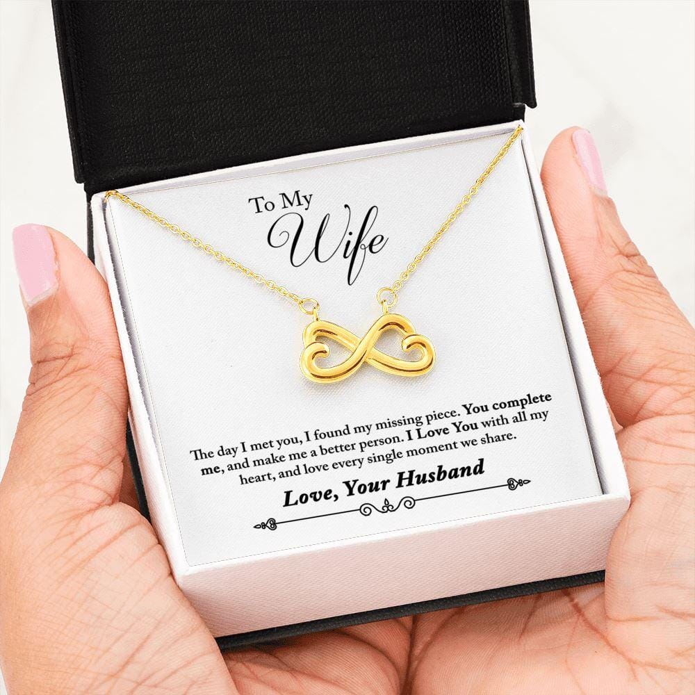 To My Wife - Missing Piece - Infinity Necklace - Celeste Jewel