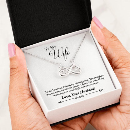To My Wife - Missing Piece - Infinity Necklace - Celeste Jewel