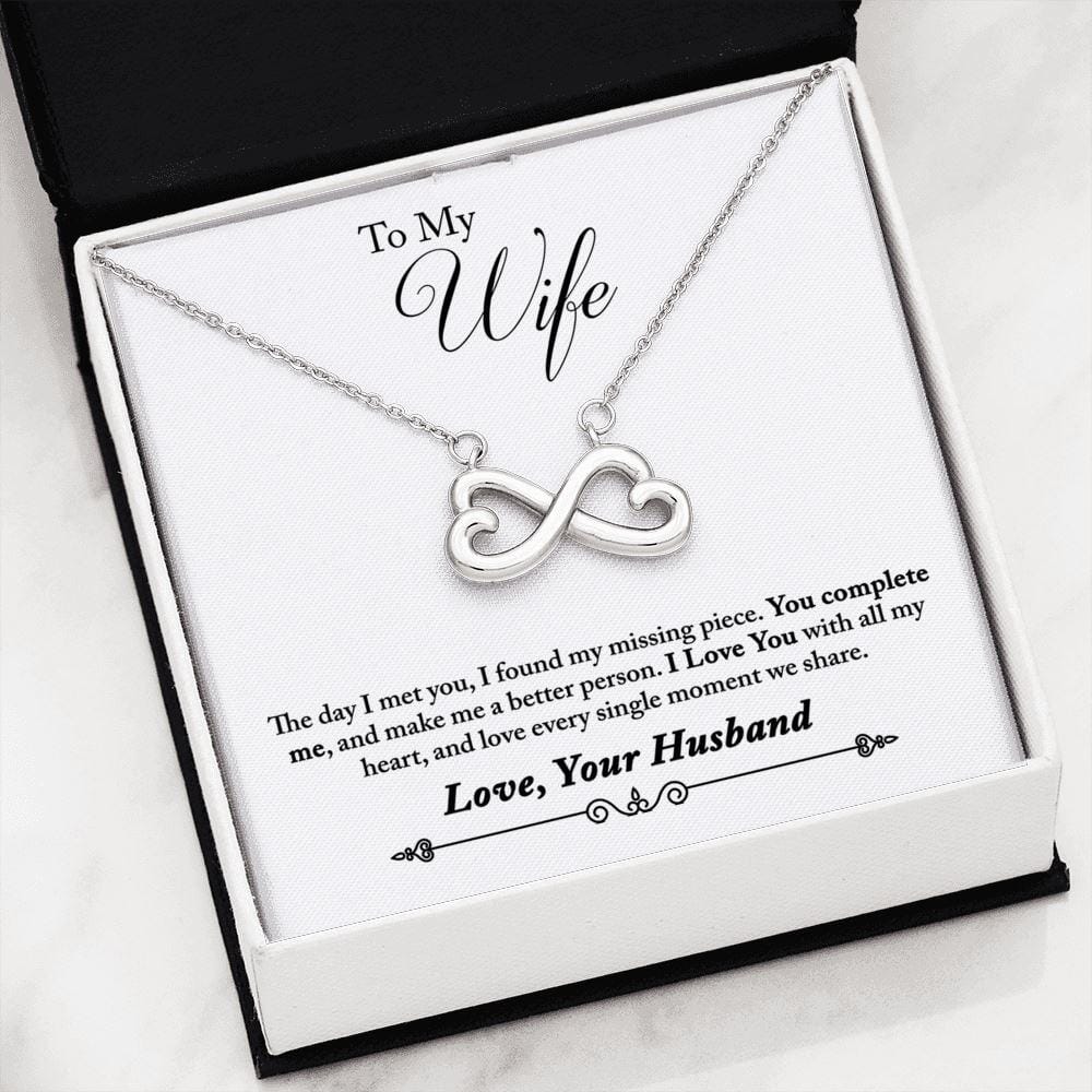 To My Wife - Missing Piece - Infinity Necklace - Celeste Jewel