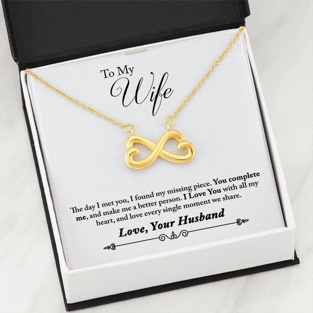 To My Wife - Missing Piece - Infinity Necklace - Celeste Jewel