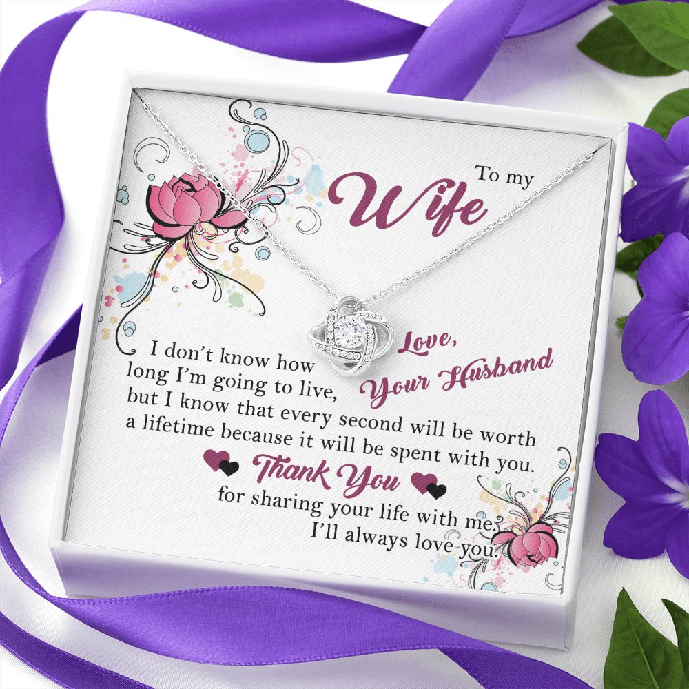 To My Wife - Sharing Your Life With Me - Love Knot Necklace - Celeste Jewel