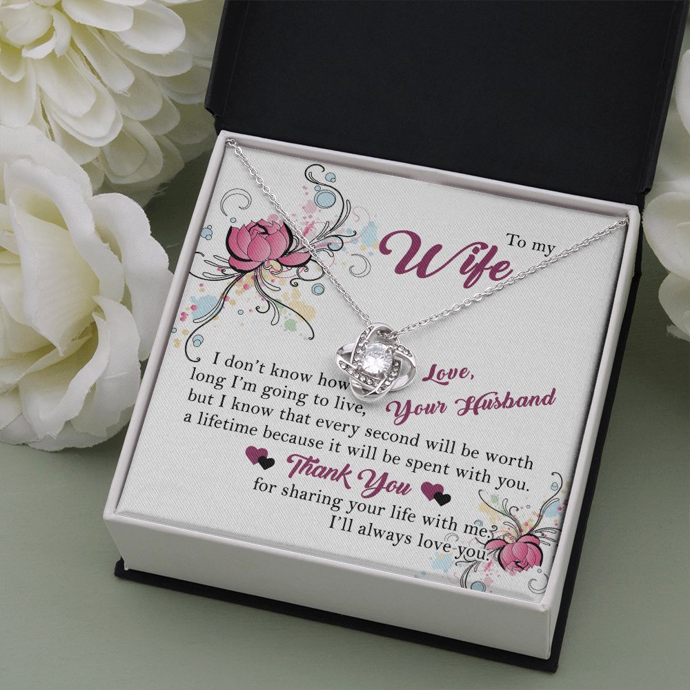 To My Wife - Sharing Your Life With Me - Love Knot Necklace - Celeste Jewel