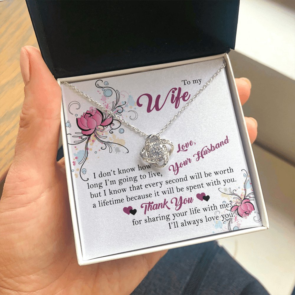 To My Wife - Sharing Your Life With Me - Love Knot Necklace - Celeste Jewel