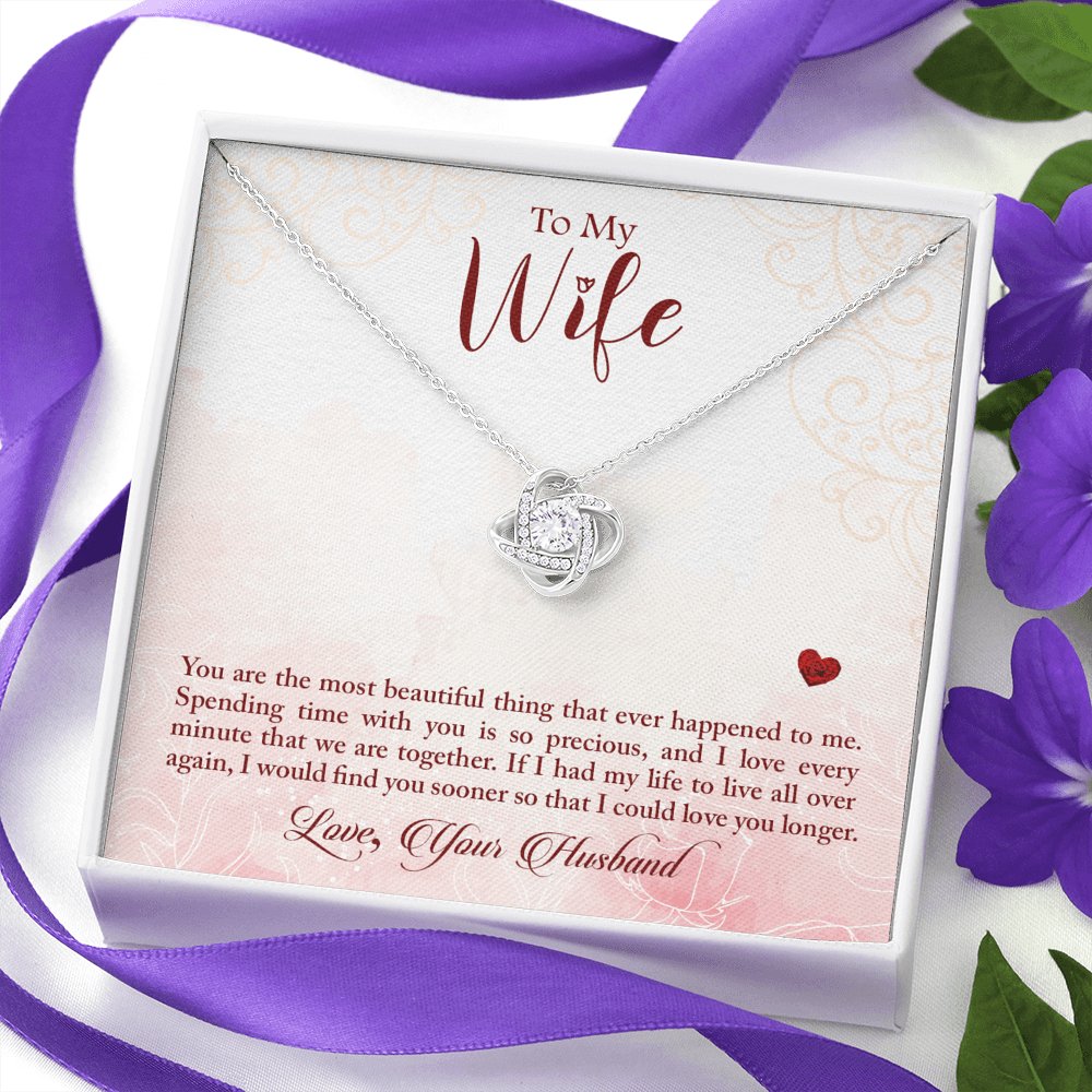 To My Wife - The Most Beautiful Thing - Love Knot Necklace - Celeste Jewel