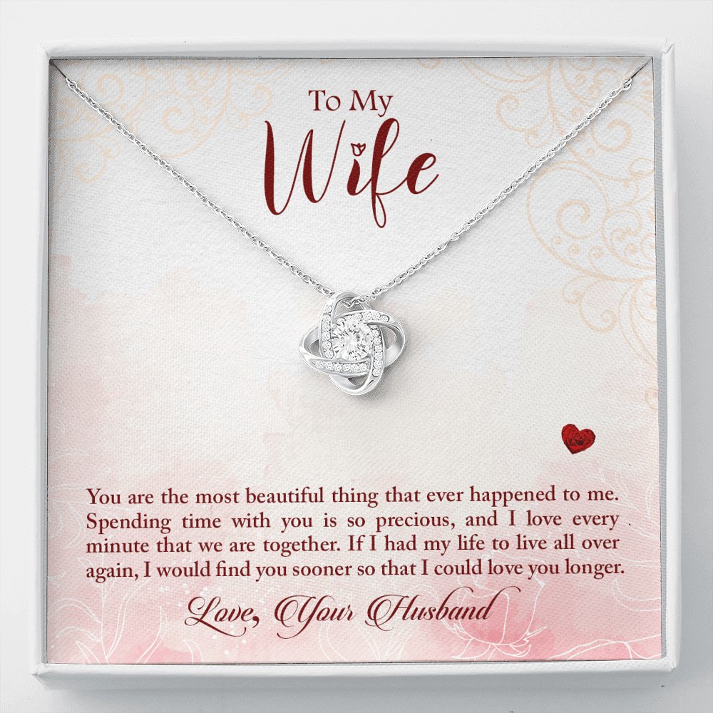 To My Wife - The Most Beautiful Thing - Love Knot Necklace - Celeste Jewel