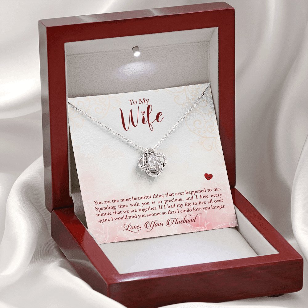 To My Wife - The Most Beautiful Thing - Love Knot Necklace - Celeste Jewel
