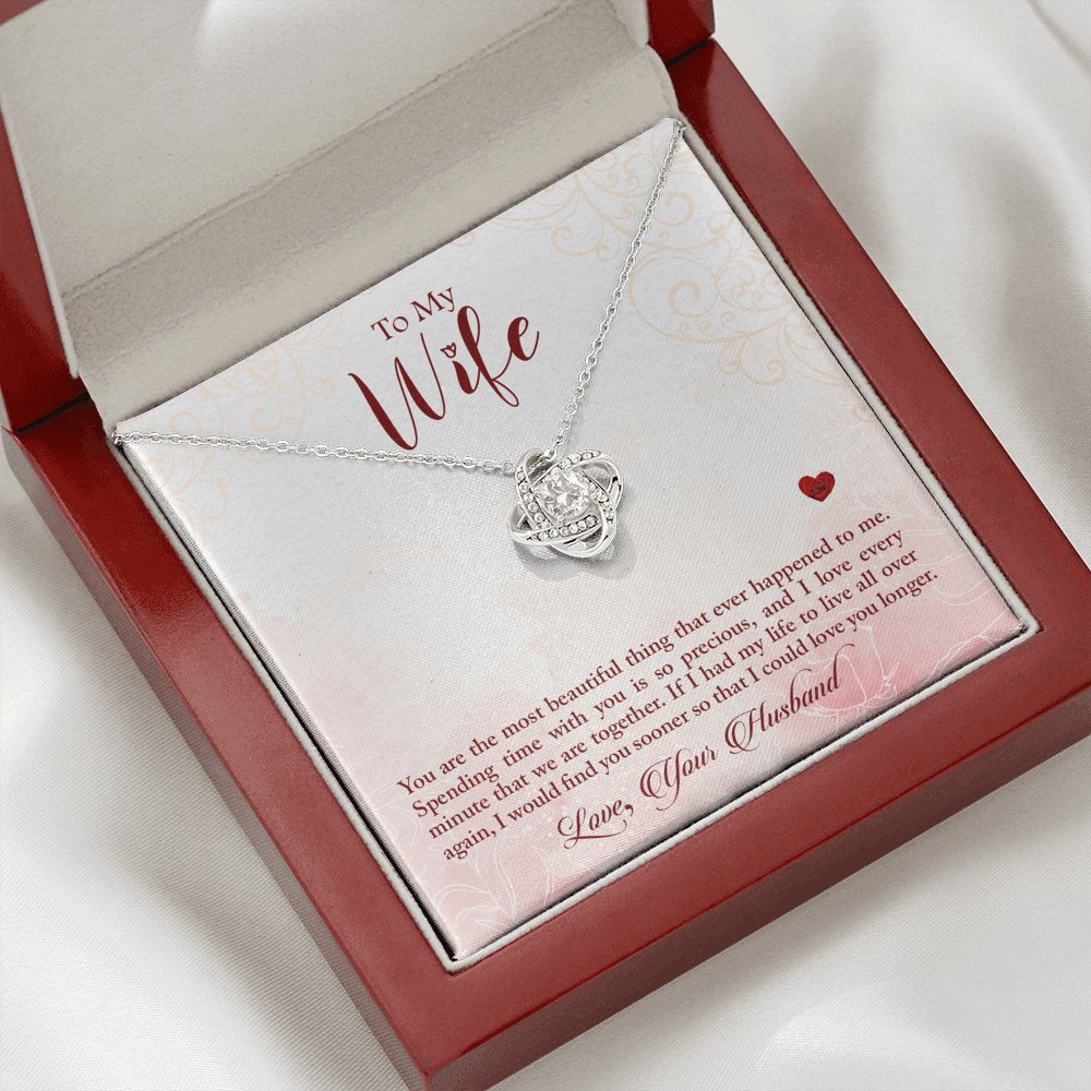 To My Wife - The Most Beautiful Thing - Love Knot Necklace - Celeste Jewel