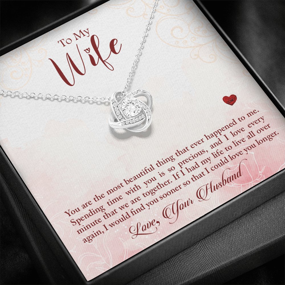 To My Wife - The Most Beautiful Thing - Love Knot Necklace - Celeste Jewel