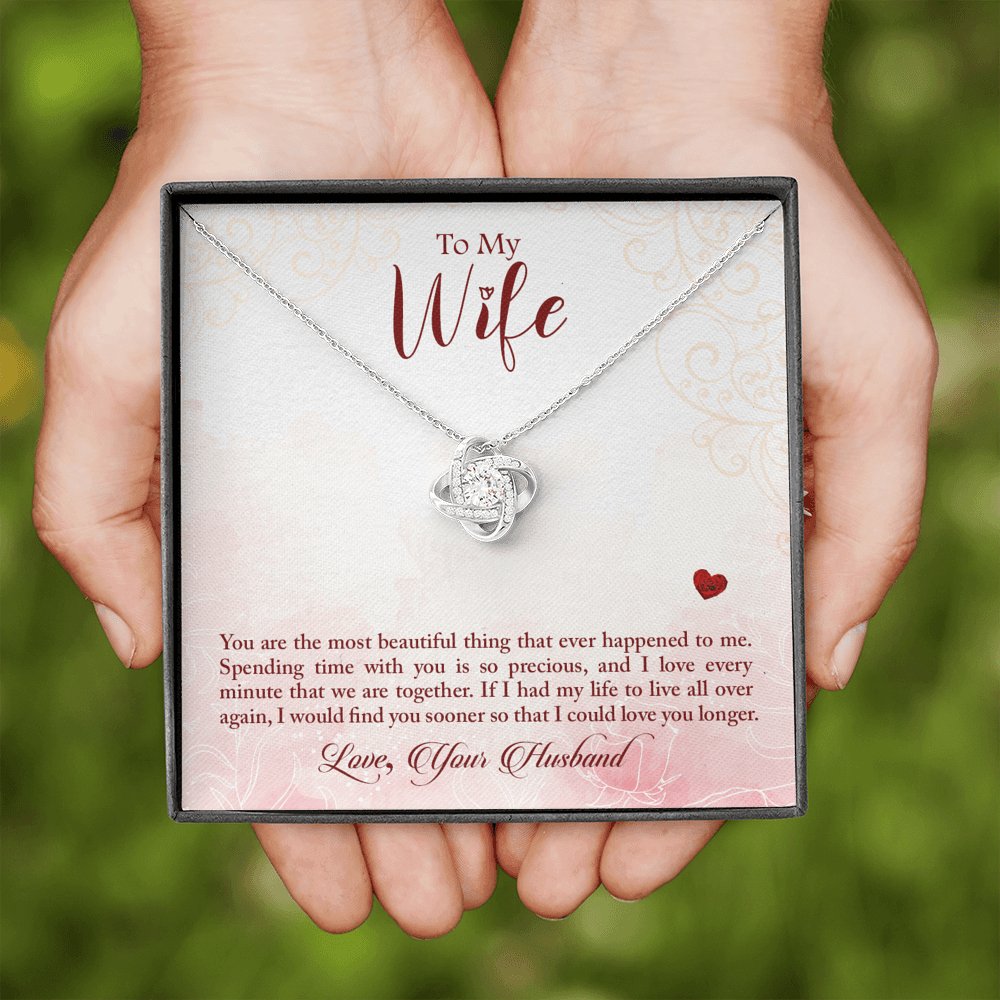 To My Wife - The Most Beautiful Thing - Love Knot Necklace - Celeste Jewel