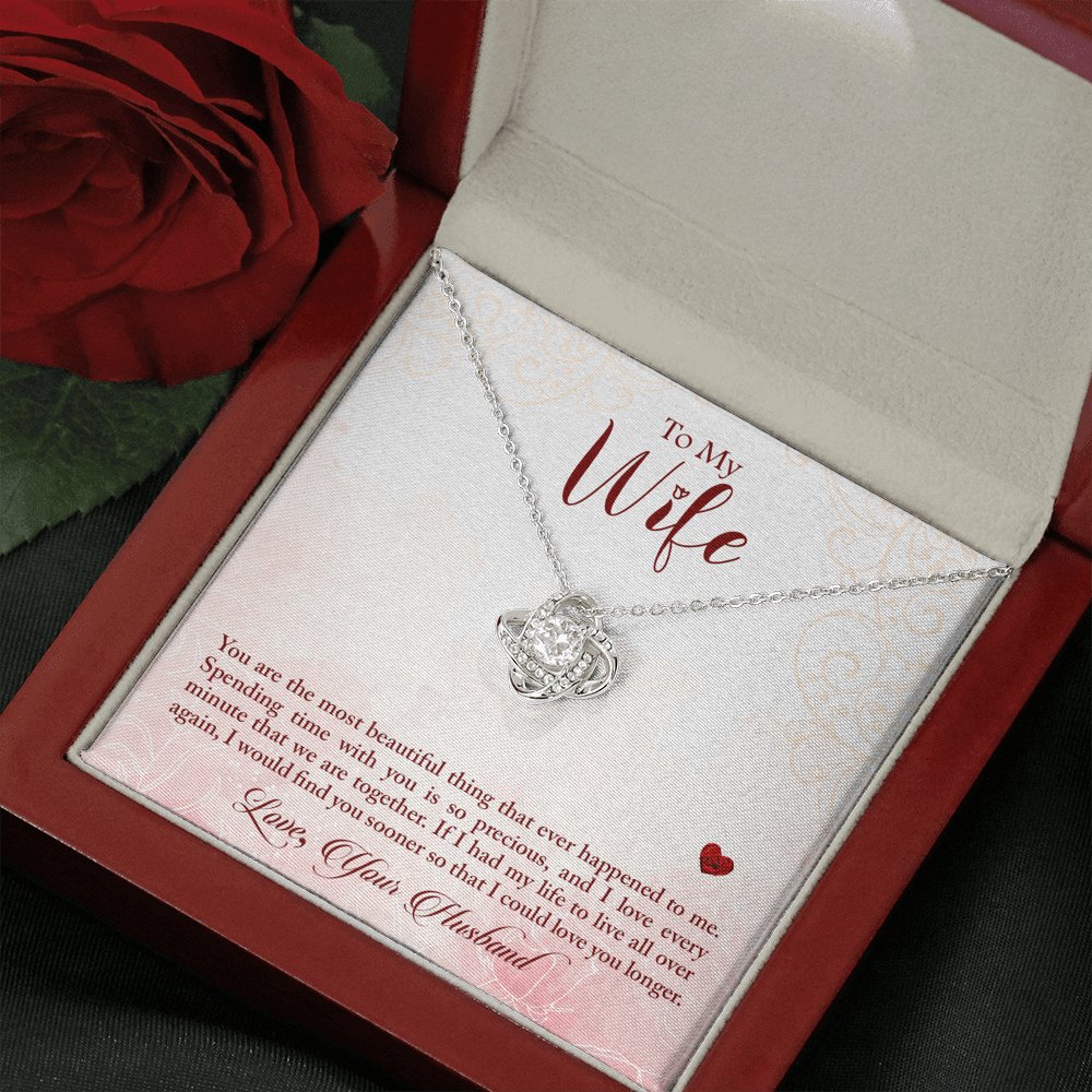 To My Wife - The Most Beautiful Thing - Love Knot Necklace - Celeste Jewel