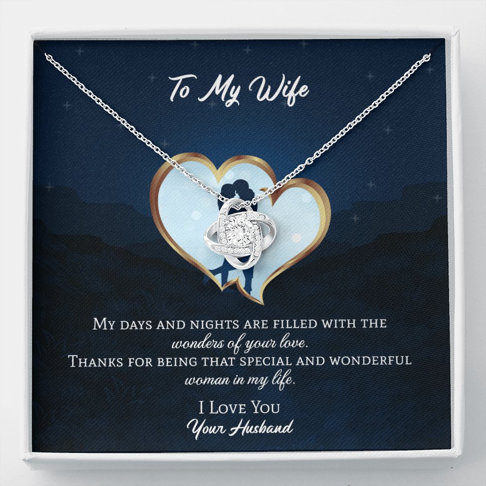 To My Wife - Wonders Of Your Love - Love Knot Necklace - Celeste Jewel