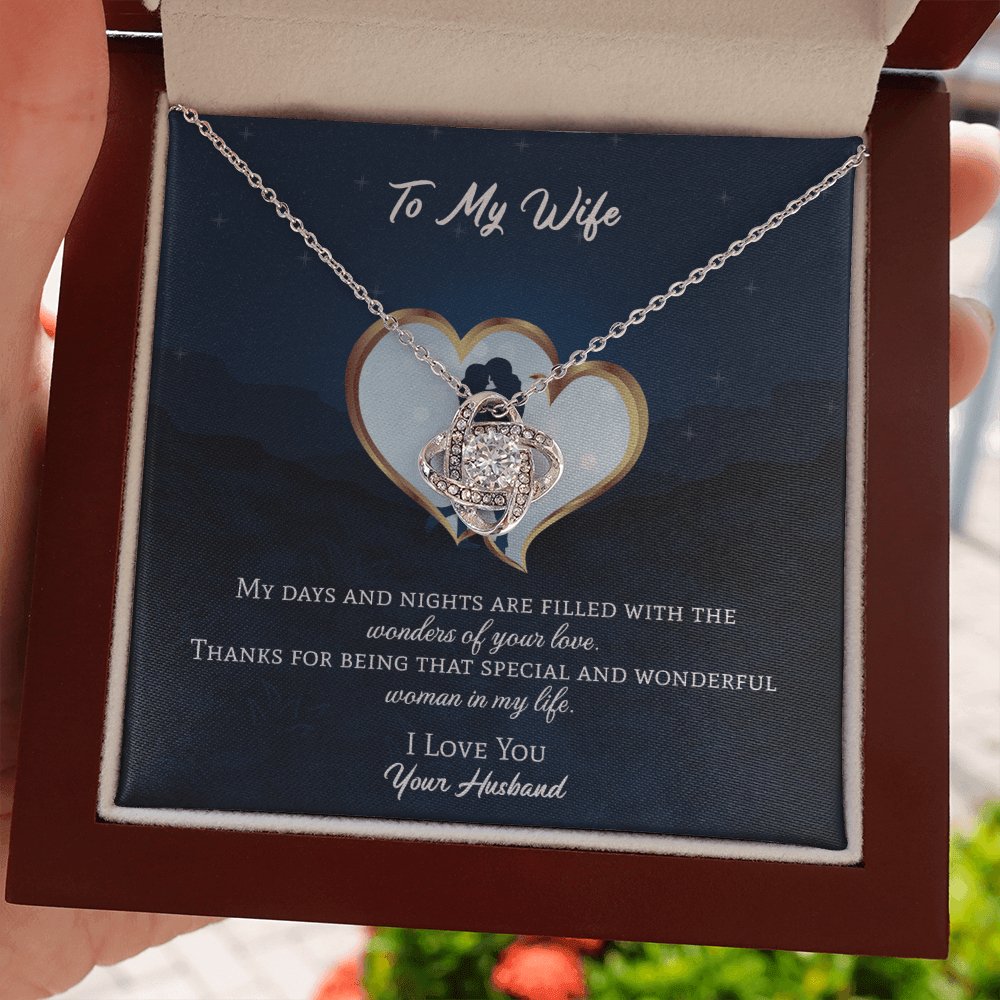 To My Wife - Wonders Of Your Love - Love Knot Necklace - Celeste Jewel