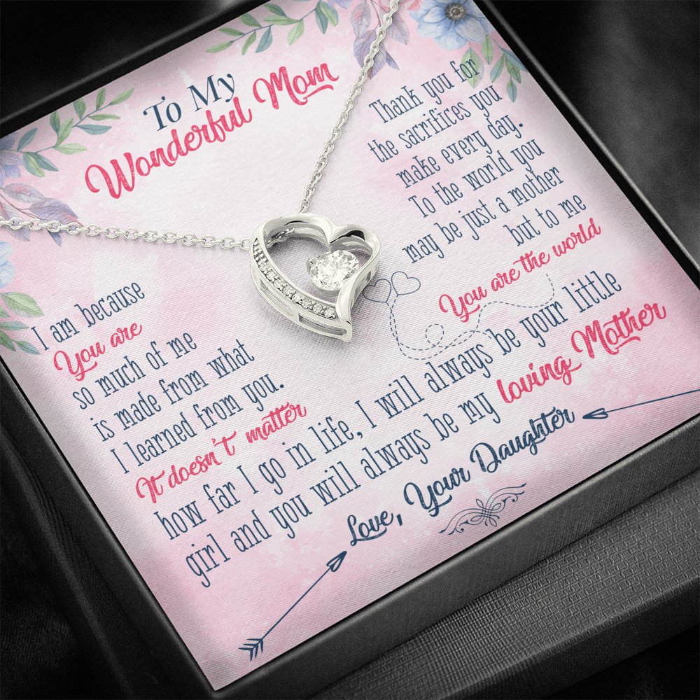 To My Wonderful Mom - You Are The World - Eternal Love Necklace - Celeste Jewel