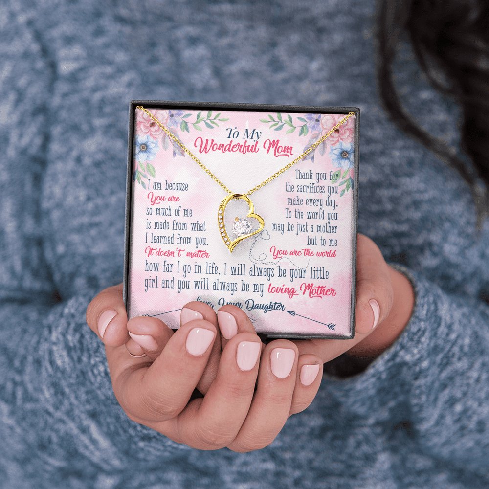 To My Wonderful Mom - You Are The World - Eternal Love Necklace - Celeste Jewel