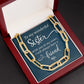 To My Wonderful Sister - Gift For Sister - Forever Linked Necklace - Celeste Jewel