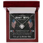 To The Best Army Wife - Gift For Veteran Wife - Love Knot Necklace - Celeste Jewel