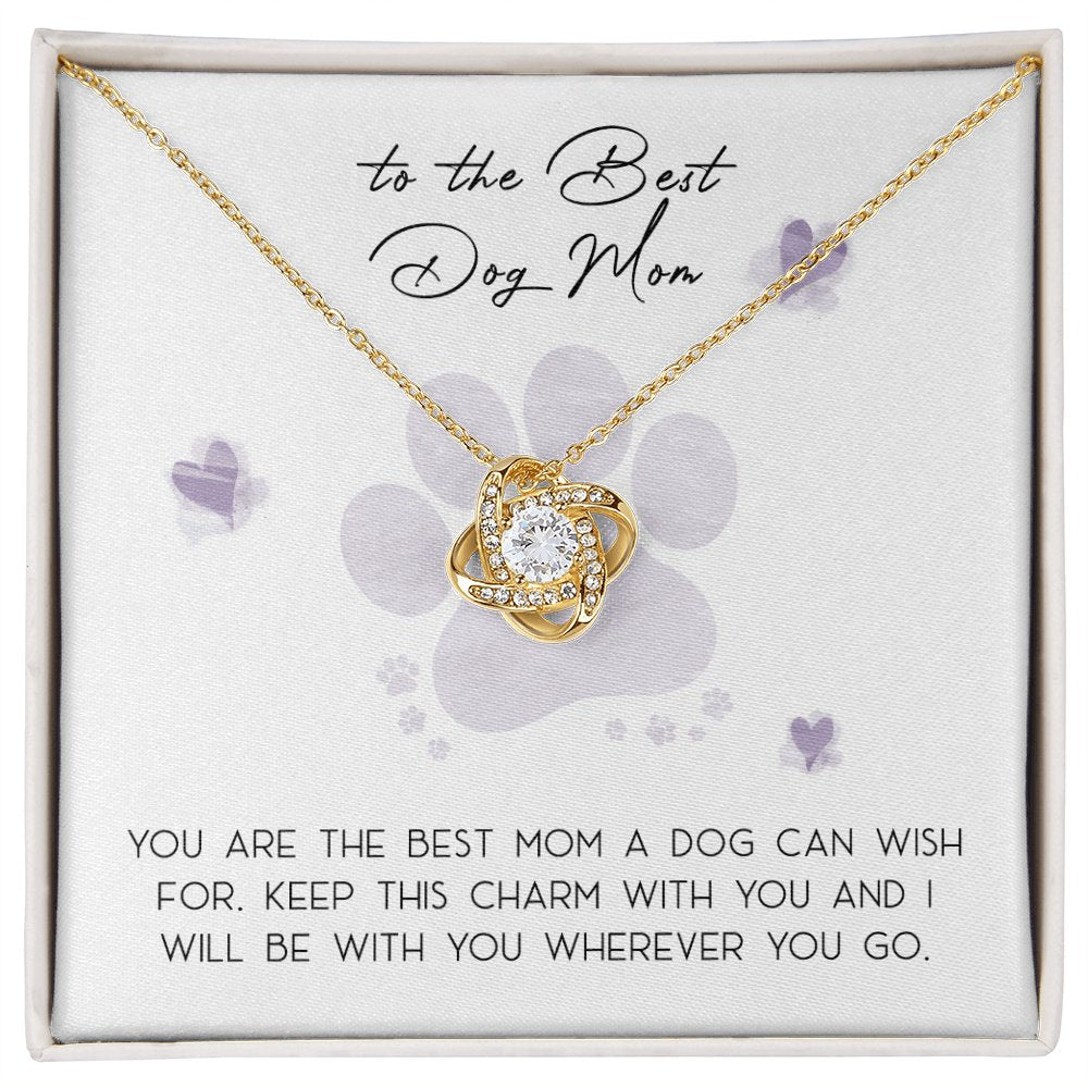 To The Best Dog Mom Gift - Love Knot Necklace - Celeste Jewel