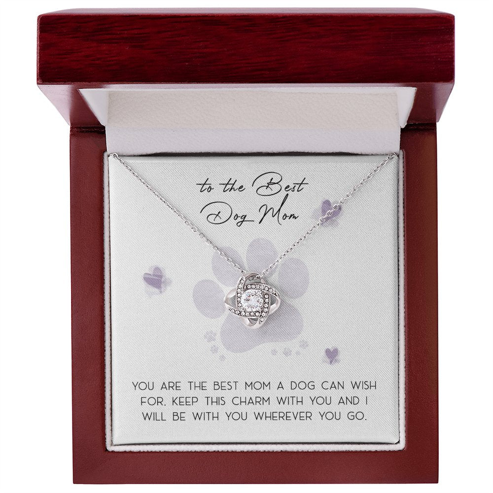 To The Best Dog Mom Gift - Love Knot Necklace - Celeste Jewel