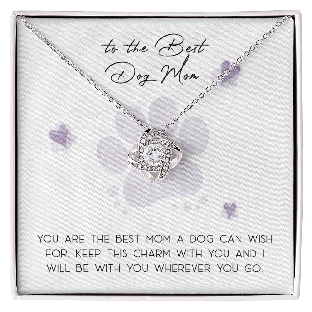 To The Best Dog Mom Gift - Love Knot Necklace