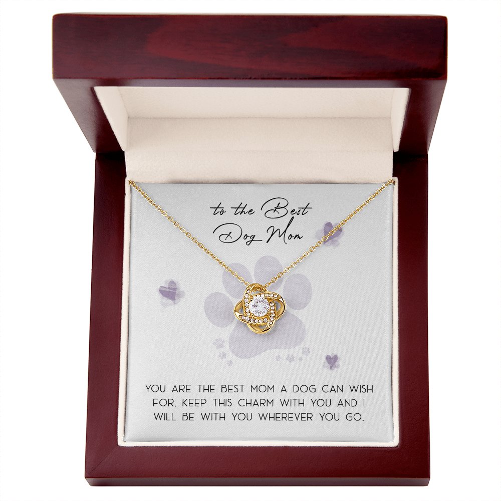 To The Best Dog Mom Gift - Love Knot Necklace - Celeste Jewel