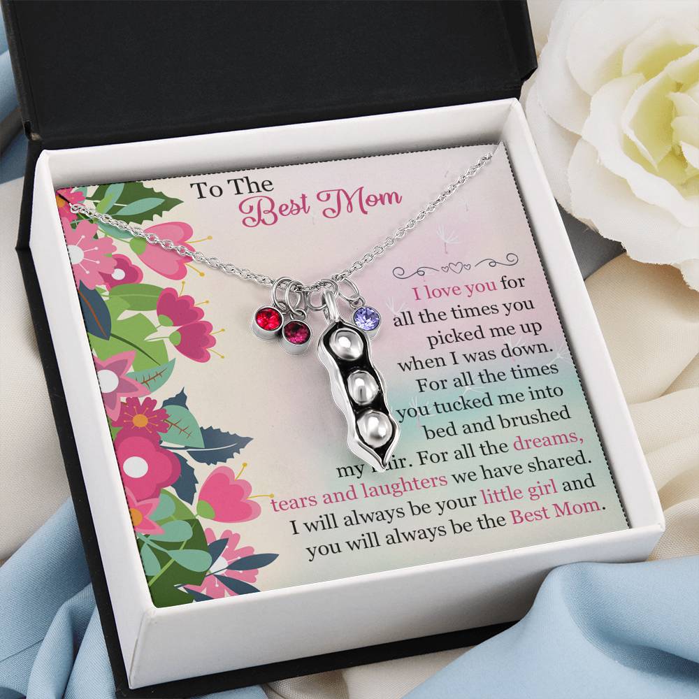To The Best Mom - Pea Pod Necklace - Celeste Jewel