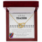 To The Best Teacher - Appreciation Gift For Teacher - Interlocking Hearts Necklace - Celeste Jewel
