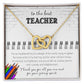 To The Best Teacher - Appreciation Gift For Teacher - Interlocking Hearts Necklace - Celeste Jewel