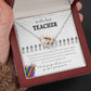 To The Best Teacher - Appreciation Gift For Teacher - Interlocking Hearts Necklace - Celeste Jewel
