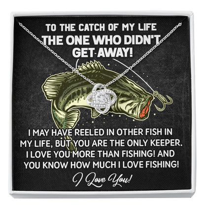 To The Catch Of My Life - Love Knot Necklace - Celeste Jewel