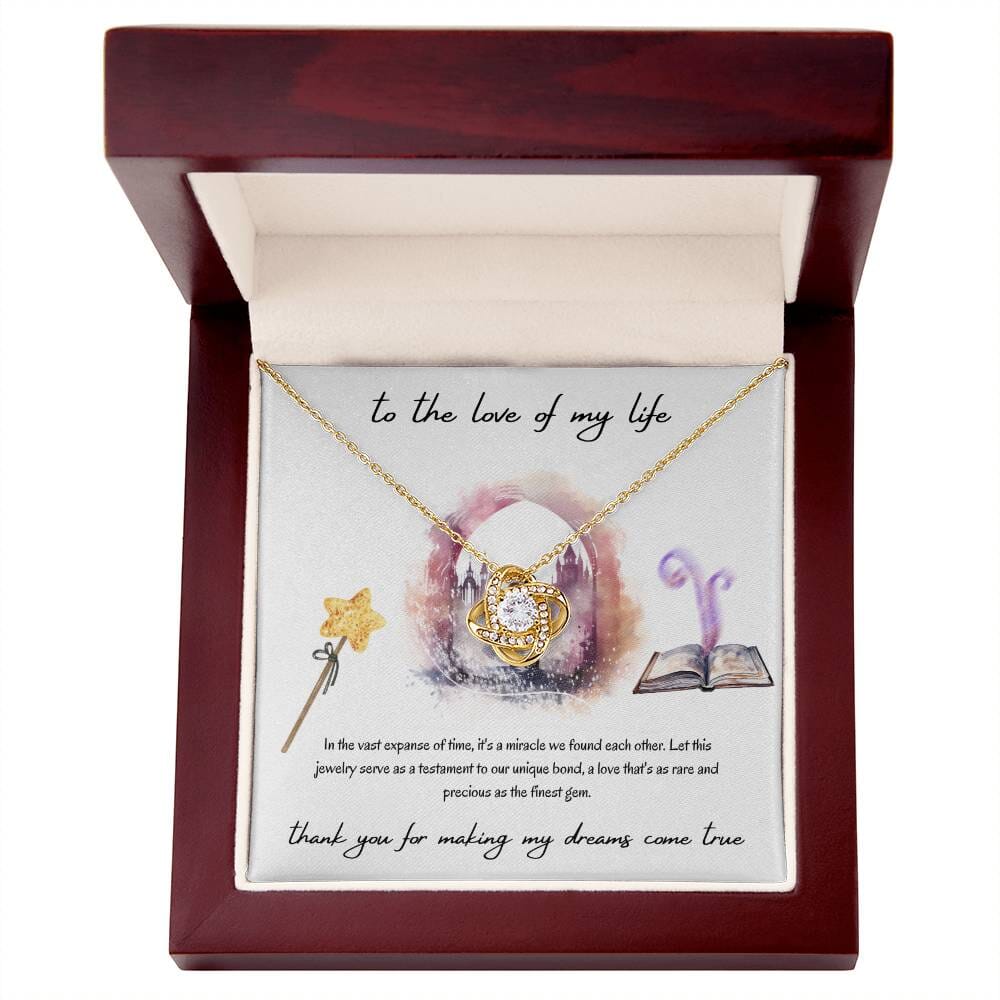 To The Love Of My Life - Romantic Gift For Her - Love Knot Necklace - Celeste Jewel