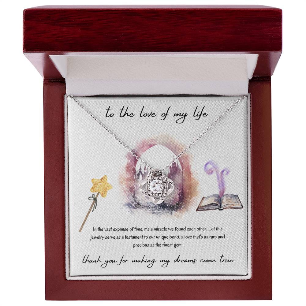 To The Love Of My Life - Romantic Gift For Her - Love Knot Necklace - Celeste Jewel