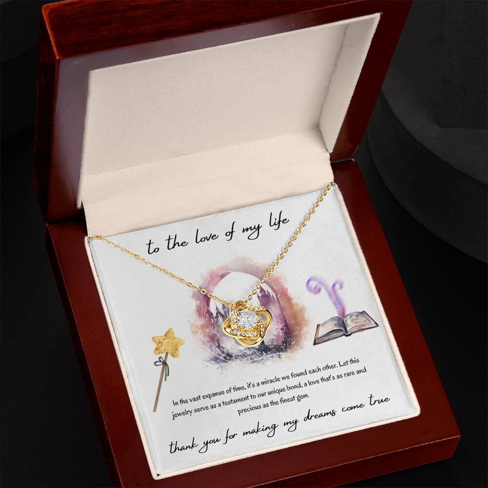 To The Love Of My Life - Romantic Gift For Her - Love Knot Necklace - Celeste Jewel