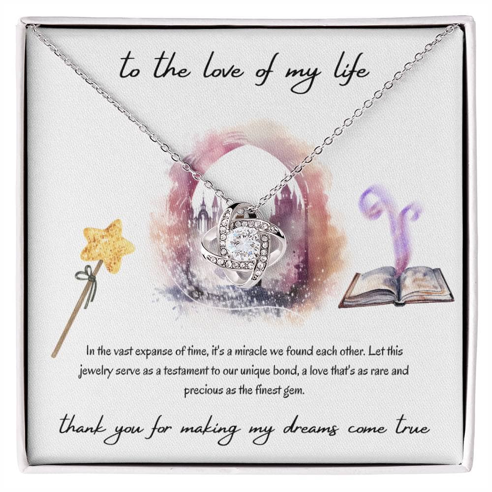 To The Love Of My Life - Romantic Gift For Her - Love Knot Necklace - Celeste Jewel