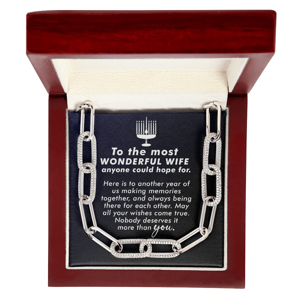 To The Most Wonderful Wife - Another Year - Forever Linked Necklace - Celeste Jewel