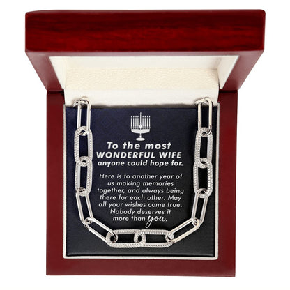 To The Most Wonderful Wife - Another Year - Forever Linked Necklace - Celeste Jewel