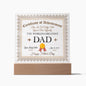 To The World's Greatest Dad Gift - Acrylic Square Plaque - Celeste Jewel