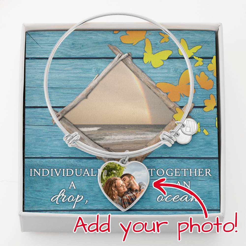 Together We Have It All - Buyer Upload Heart Bangle - Celeste Jewel