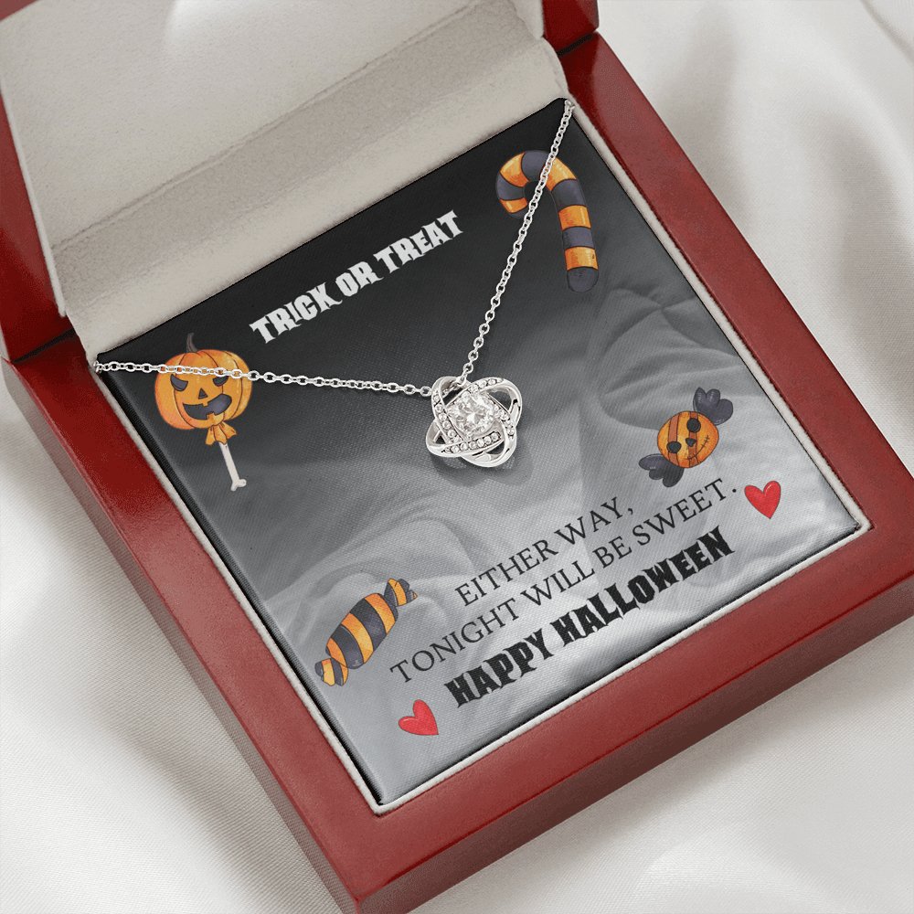 Trick Or Treat - Happy Halloween - Love Knot Necklace - Celeste Jewel
