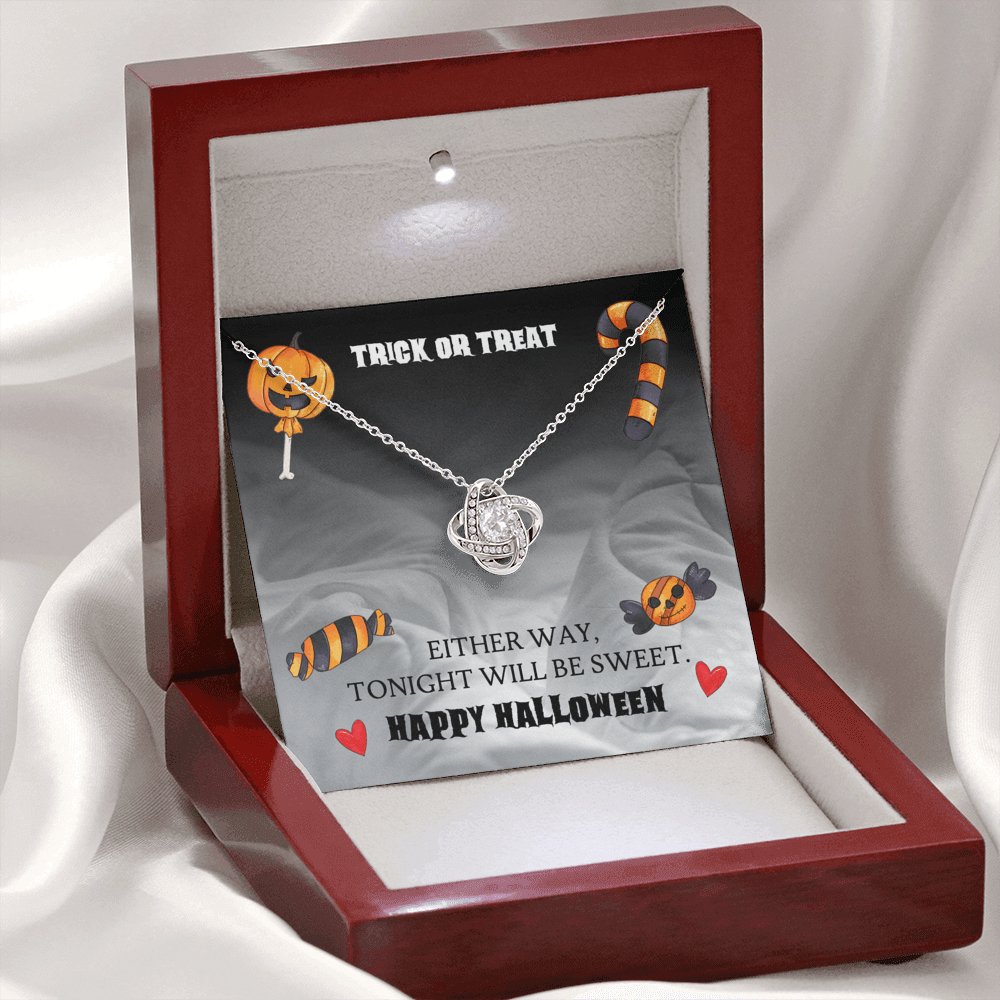 Trick Or Treat - Happy Halloween - Love Knot Necklace - Celeste Jewel