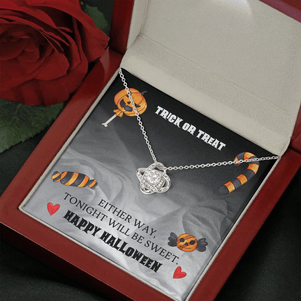 Trick Or Treat - Happy Halloween - Love Knot Necklace - Celeste Jewel
