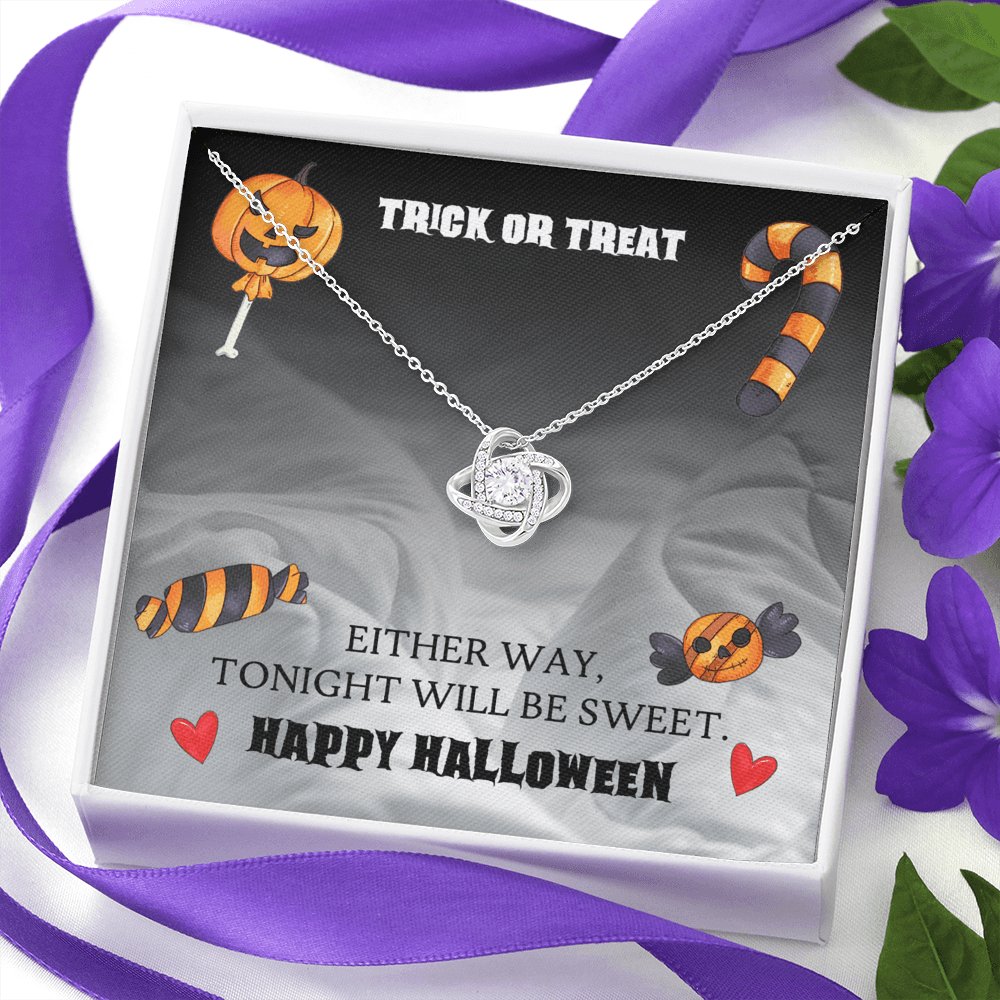 Trick Or Treat - Happy Halloween - Love Knot Necklace - Celeste Jewel