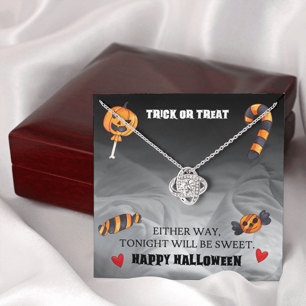Trick Or Treat - Happy Halloween - Love Knot Necklace - Celeste Jewel