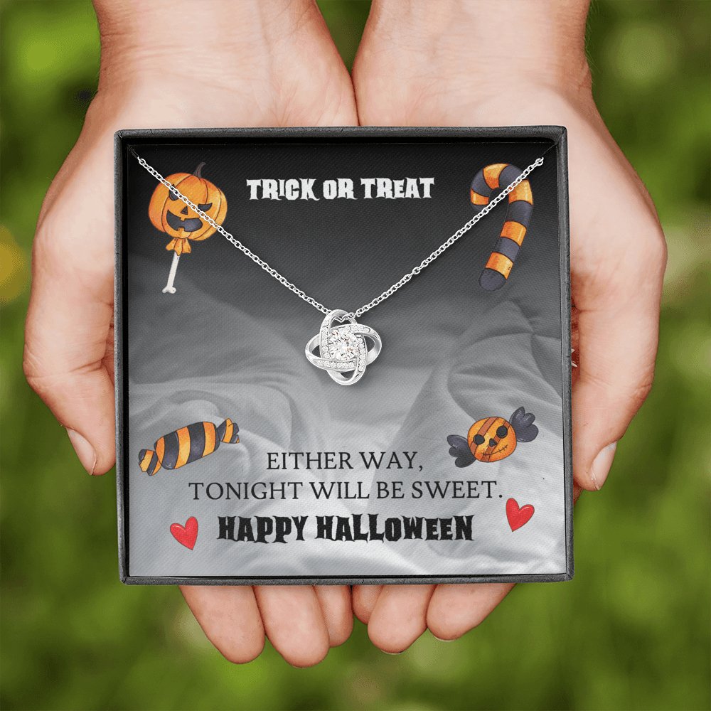 Trick Or Treat - Happy Halloween - Love Knot Necklace - Celeste Jewel