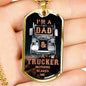 Trucker Dad - Luxury Dog Tag Necklace - Celeste Jewel