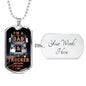 Trucker Dad - Luxury Dog Tag Necklace - Celeste Jewel
