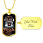 Trucker Dad - Luxury Dog Tag Necklace - Celeste Jewel