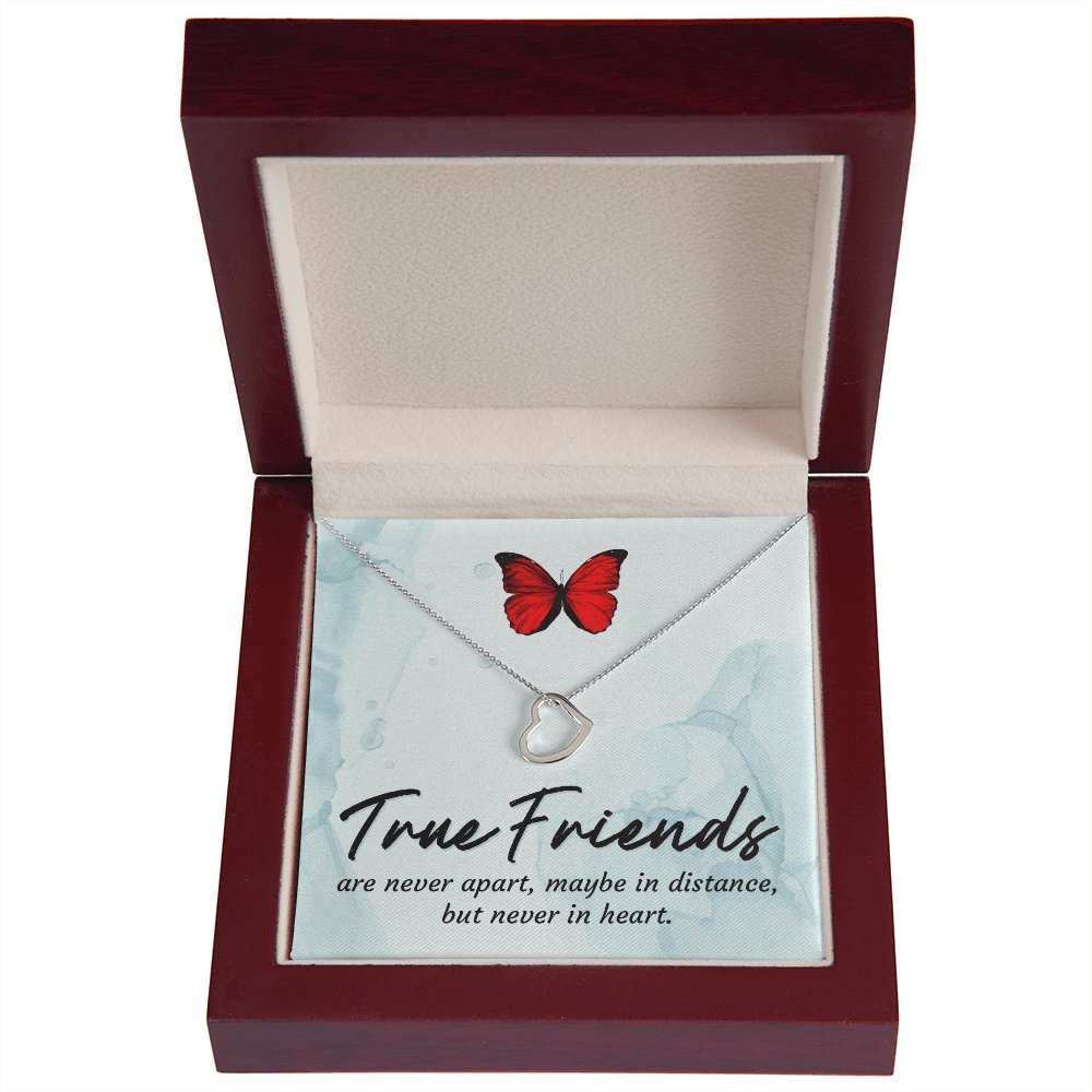 True Friends - Sentimental Gift For Sister/Bestie - Dainty Heart Necklace - Celeste Jewel
