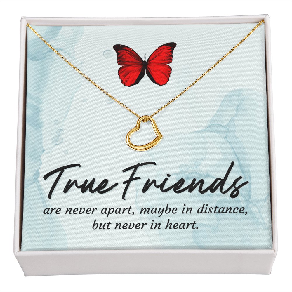 True Friends - Sentimental Gift For Sister/Bestie - Dainty Heart Necklace - Celeste Jewel