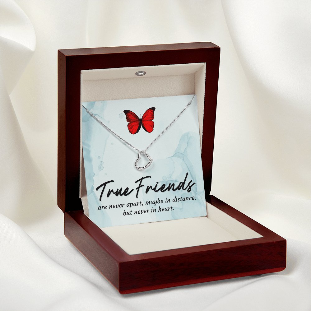 True Friends - Sentimental Gift For Sister/Bestie - Dainty Heart Necklace - Celeste Jewel