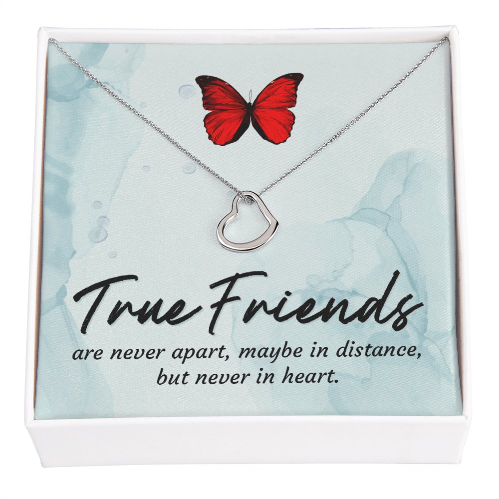 True Friends - Sentimental Gift For Sister/Bestie - Dainty Heart Necklace - Celeste Jewel